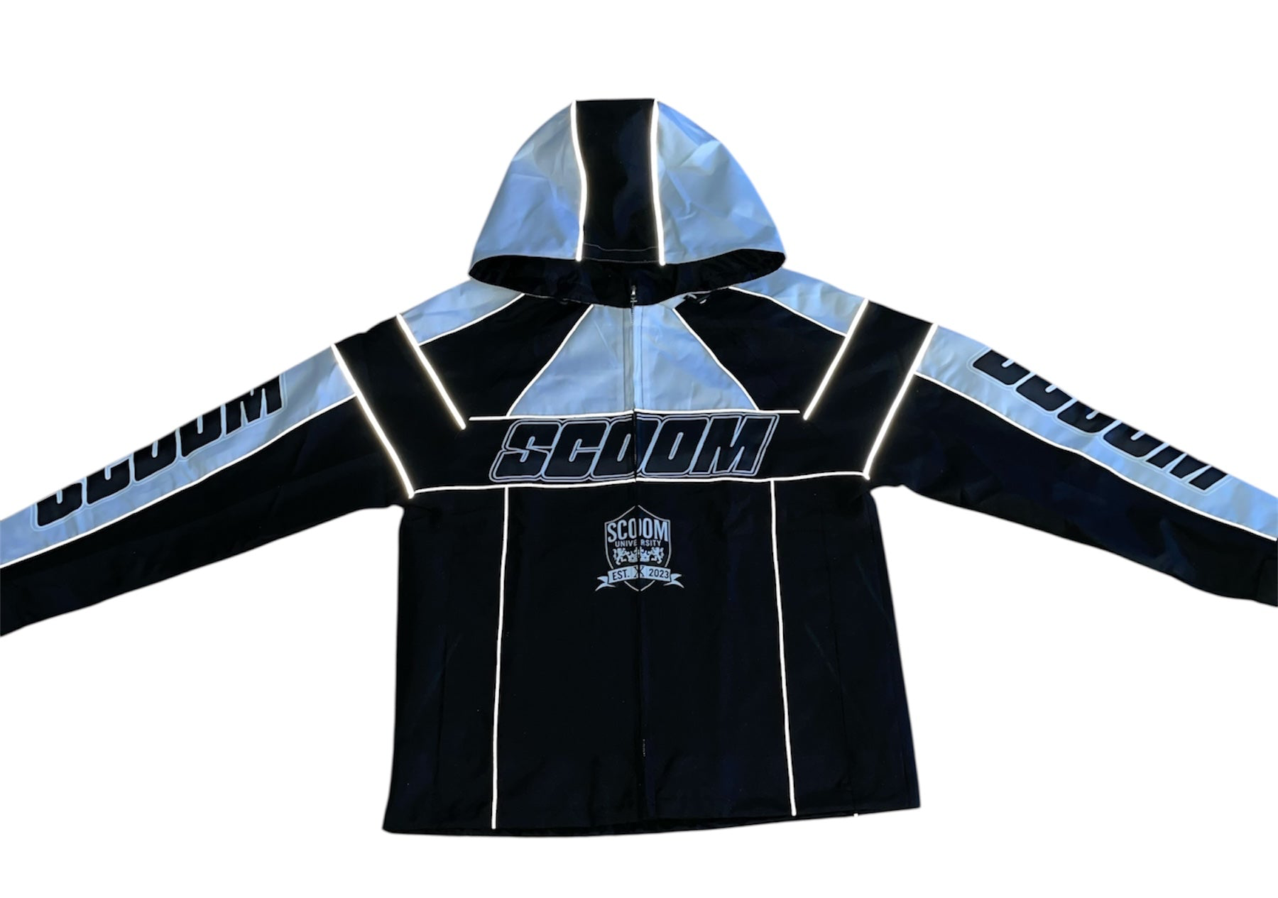 White & Black Reflective Jacket